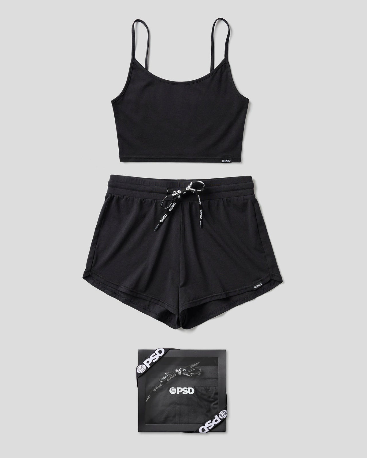 PSD Trusted | Black Modal - Cami Sleep Set - Cami Sleep Set