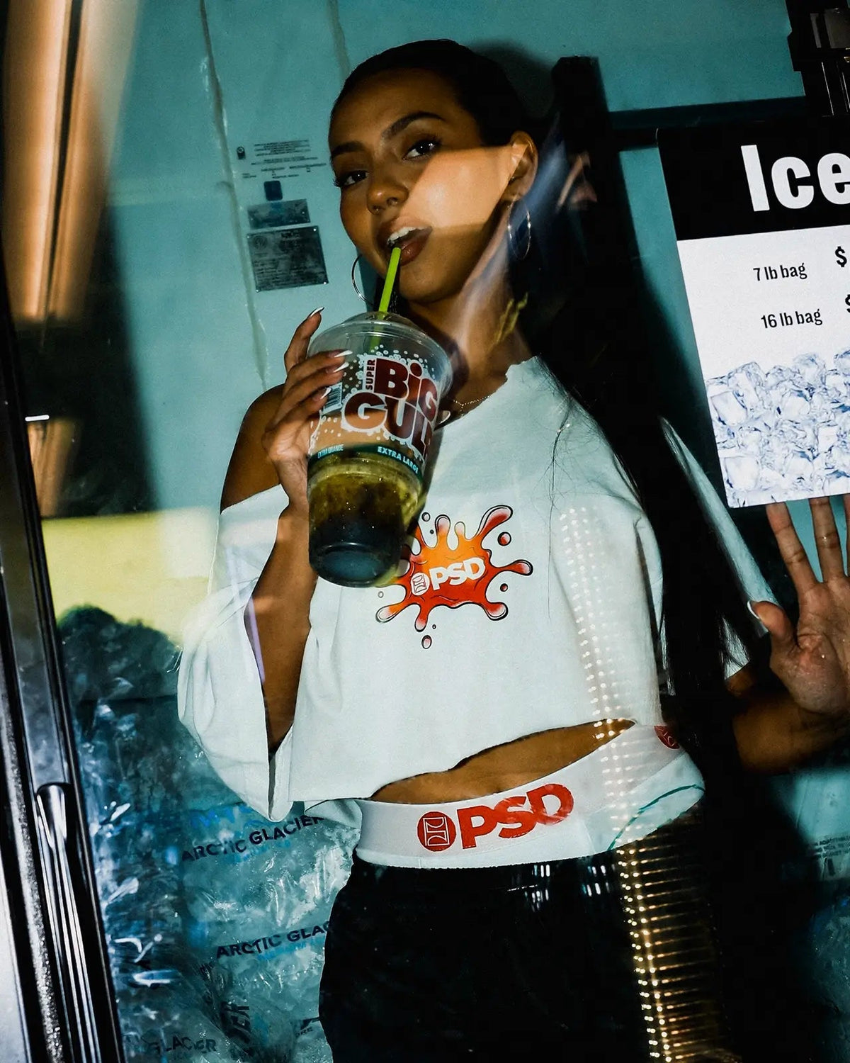 PSD Latest | CHRY SLURPEE WHT TEE MULTI - TOPS