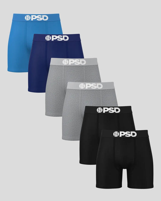 PSD Classic | Solids 6 Pack - Core Navy - Mid Length - Cotton