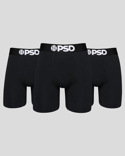 PSD Recommended | Solids 3 Pack - Black - Standard Length - Cotton