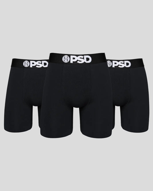 PSD Recommended | Solids 3 Pack - Black - Standard Length - Cotton