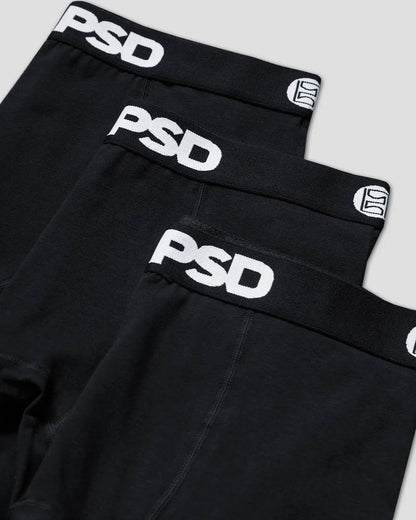 PSD Recommended | Solids 3 Pack - Black - Standard Length - Cotton