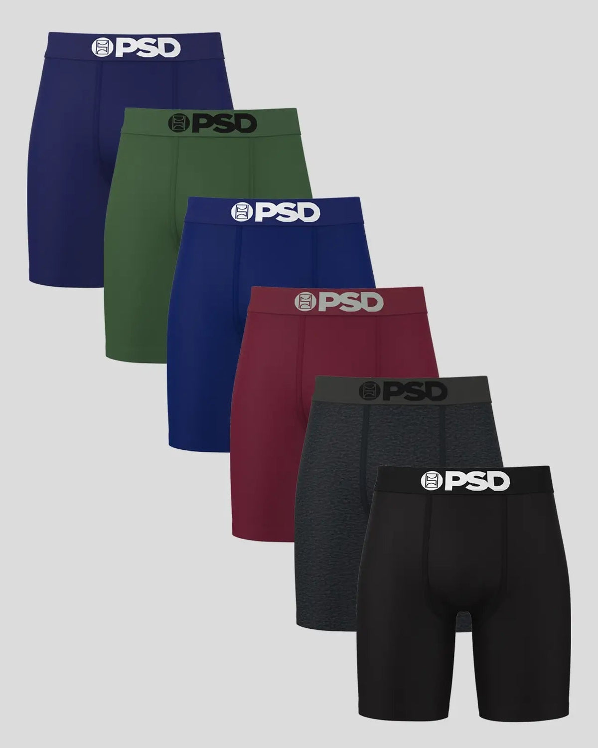 PSD Quality | Solids 6 Pack - Dark Tones - Standard Length - Cotton