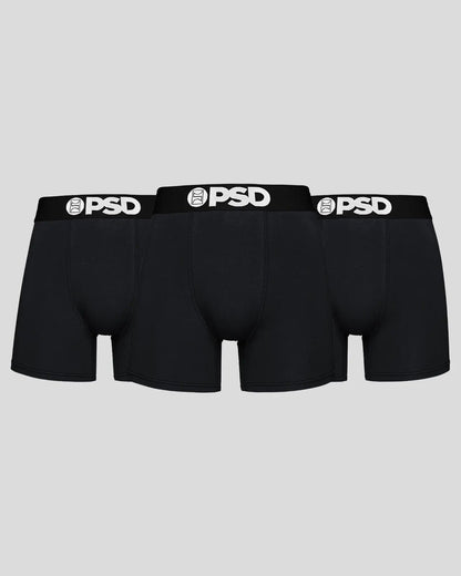 PSD Signature | Solids 3 Pack - Black - Mid Length - Cotton