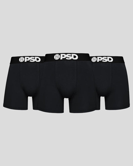PSD Signature | Solids 3 Pack - Black - Mid Length - Cotton