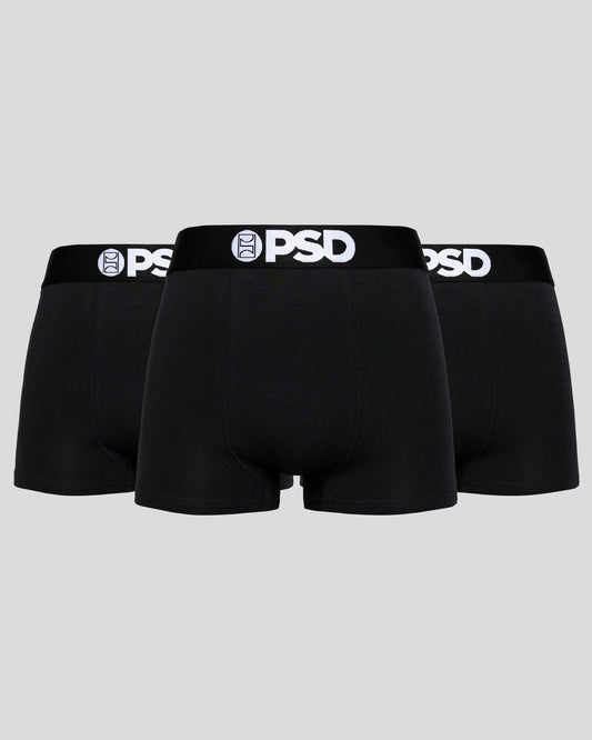 PSD Best Price | Solids 3 Pack - Black - Trunk - Cotton