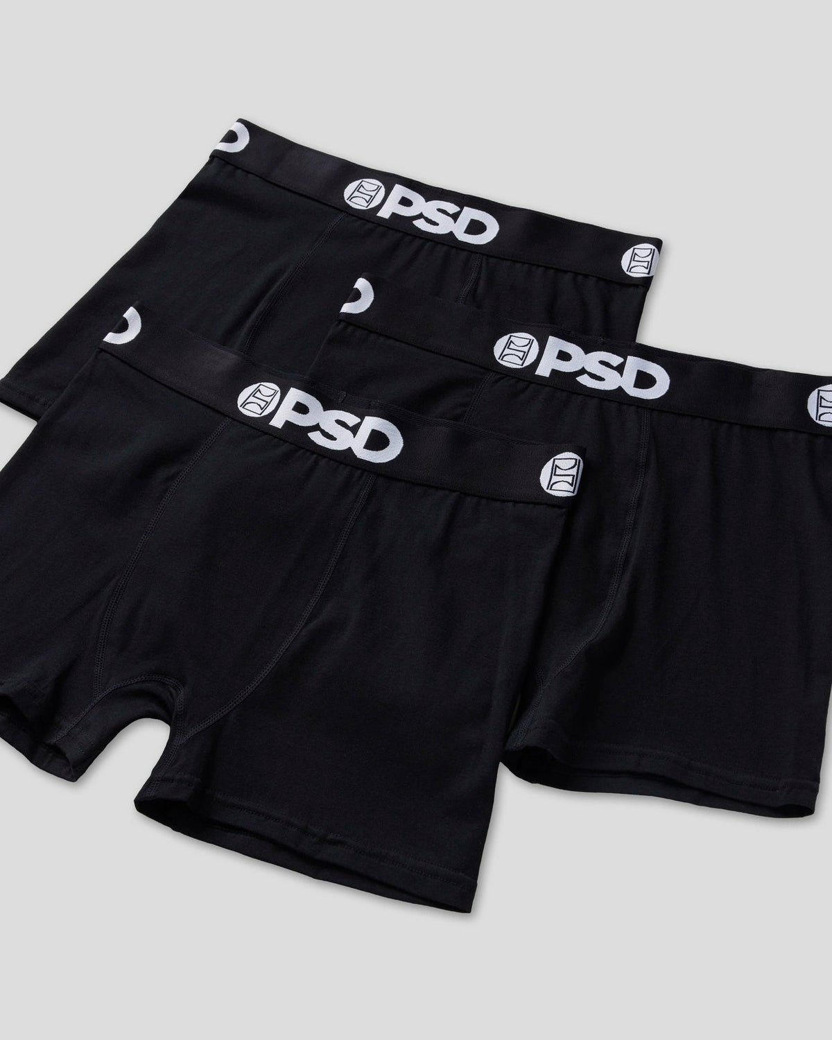 PSD Best Price | Solids 3 Pack - Black - Trunk - Cotton