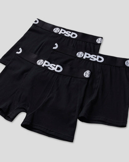 PSD Best Price | Solids 3 Pack - Black - Trunk - Cotton