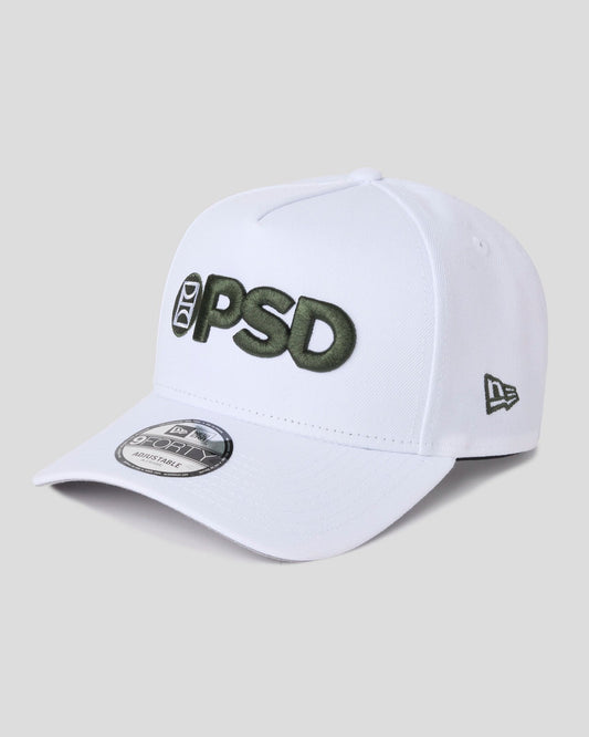 PSD Deals | New Era x PSD Logo Hat White/Green - ACCESSORIES