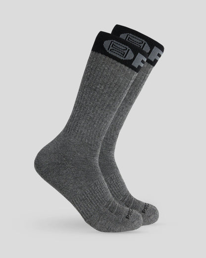 PSD Featured | 3 Pack - Band Crew - Grey/White/Black - Crew Sock