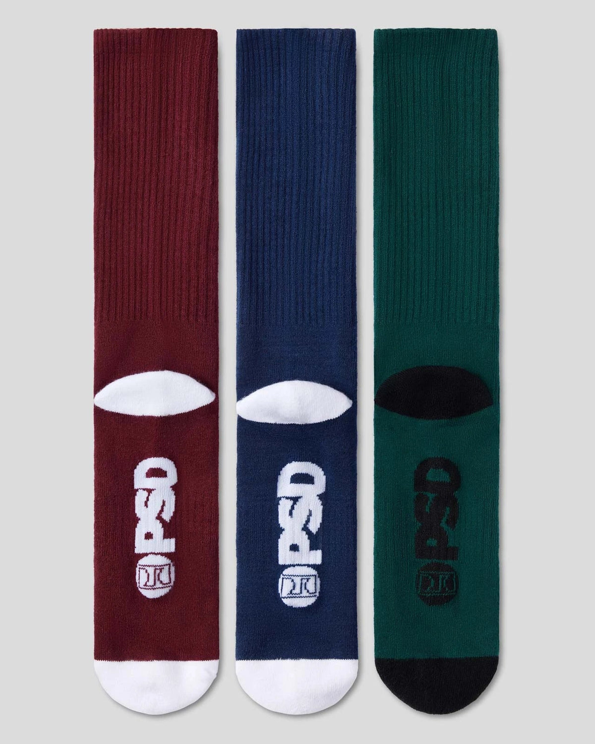 PSD Deals | 3 Pack - Logo Crew - Dark Tones - Crew Sock