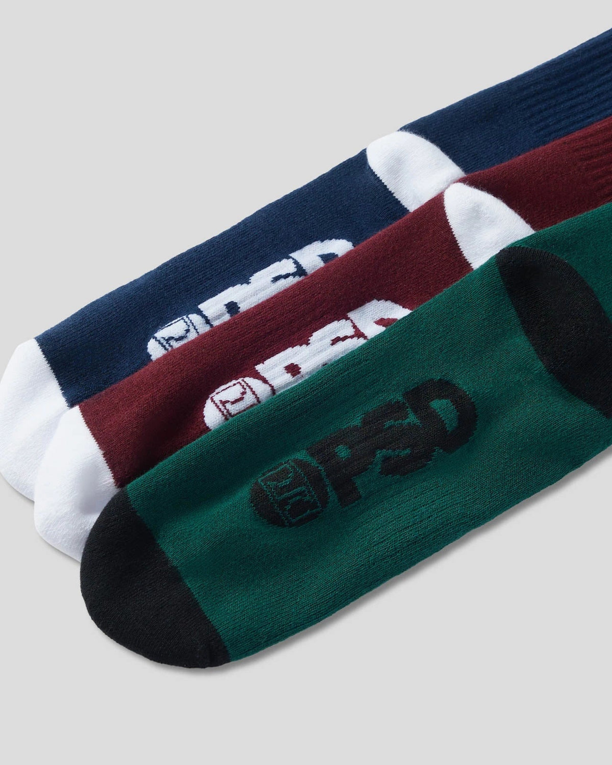 PSD Deals | 3 Pack - Logo Crew - Dark Tones - Crew Sock