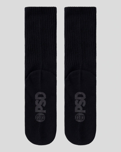 PSD Customer Favorite | Womens Crew - Black - Crew Sock