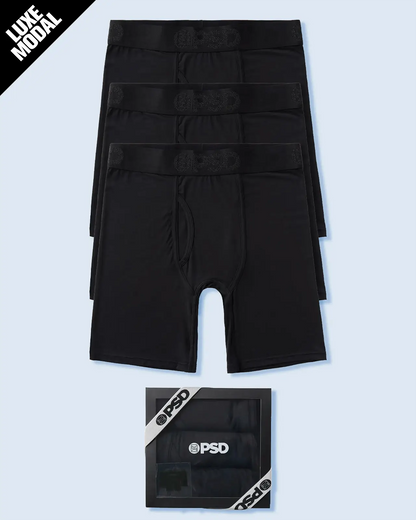 PSD Premium | Luxe Modal 3 Pack - Black - Standard Length - Luxe Modal