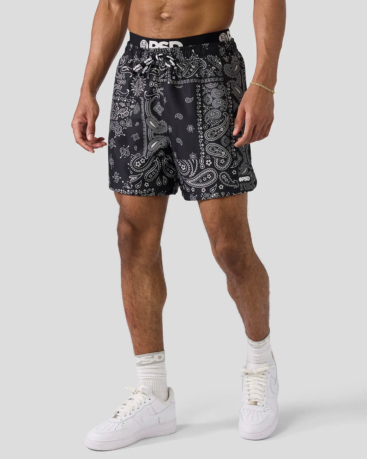 PSD Smart Buy | Khaki Paisley Essential Short - Essential Short