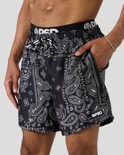 PSD Smart Buy | Khaki Paisley Essential Short - Essential Short