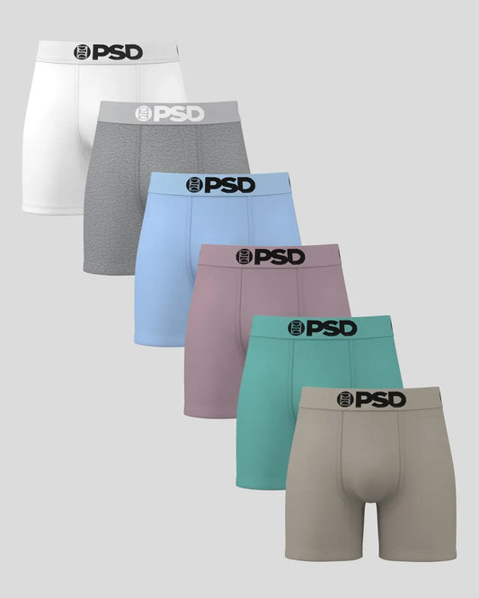 PSD Classic | Solids 6 Pack - Essentials - Mid Length - Cotton