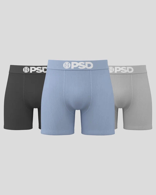 PSD New | Solids 3 Pack - Core Light Blue - Mid Length - Cotton