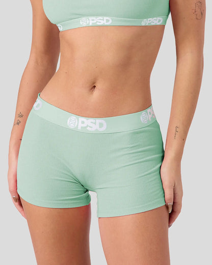 PSD Classic | Ribbed - Mint - Boy Short - Ribbed