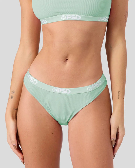 PSD Hot Sale | Ribbed - Mint - Thong - Ribbed