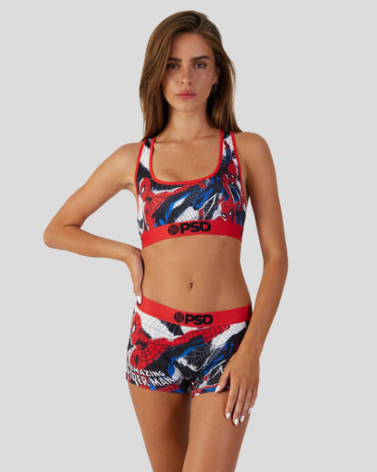 PSD Customer Favorite | Womens Spider-Man Sports Bra