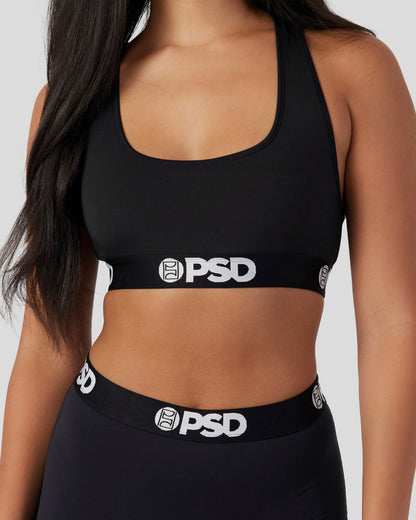 PSD Latest | Solids - Black - Sports Bra