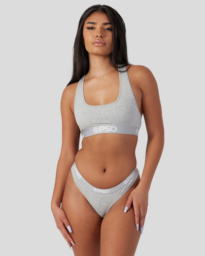 PSD Popular | Modal Solids - Athletic Grey - Thong - Modal