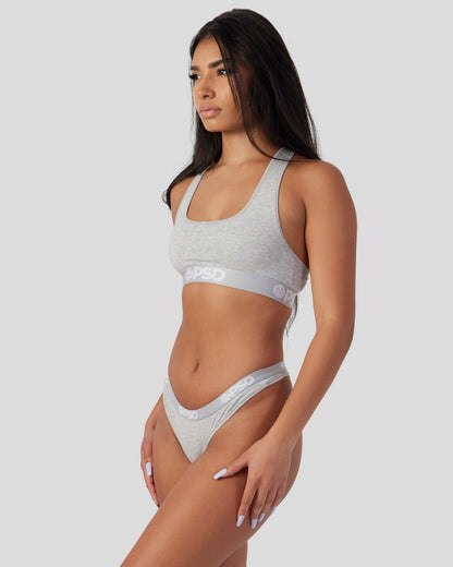 PSD Popular | Modal Solids - Athletic Grey - Thong - Modal