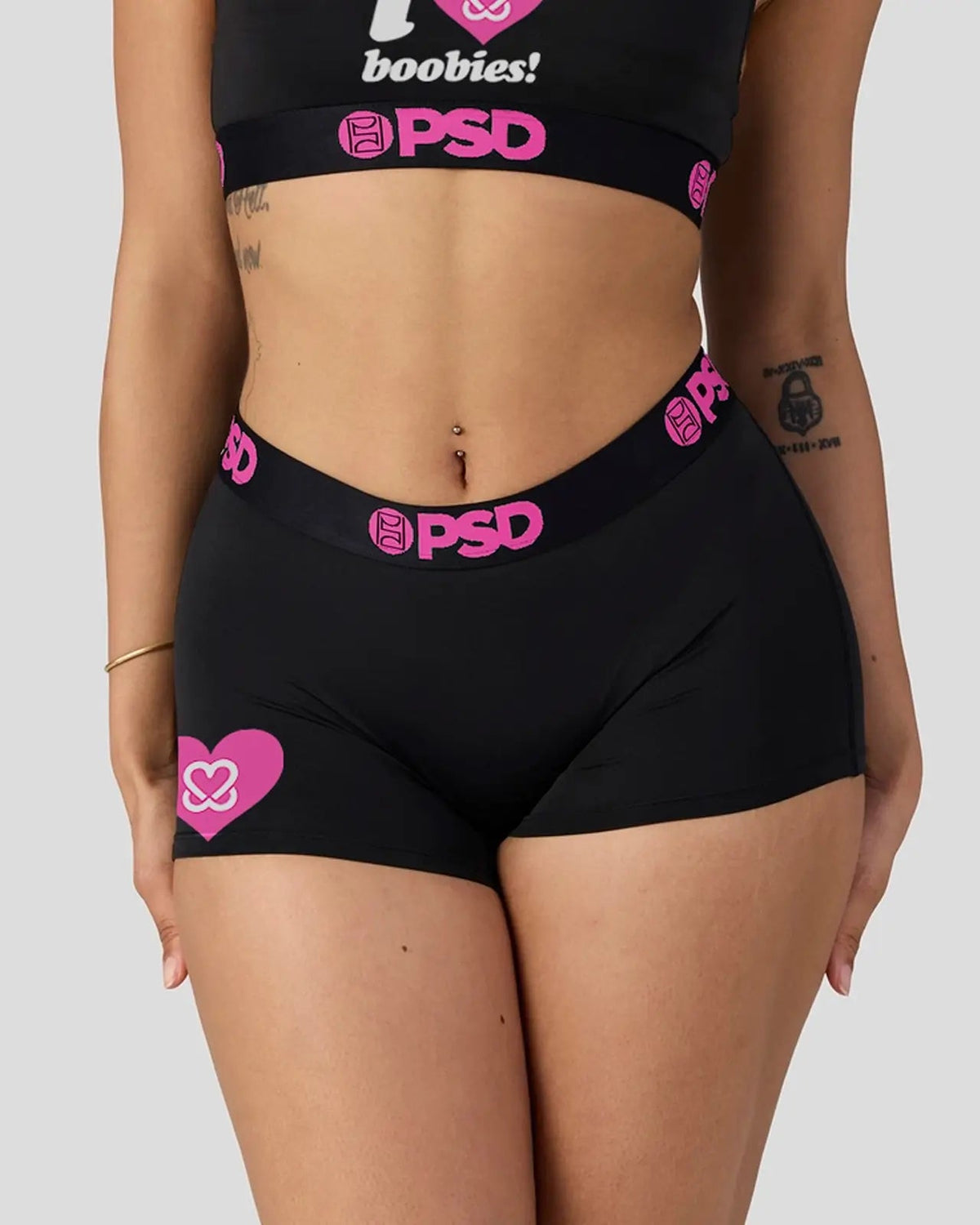 PSD Best Price | Keep A Breast - I Heart Boobies - Boy Short