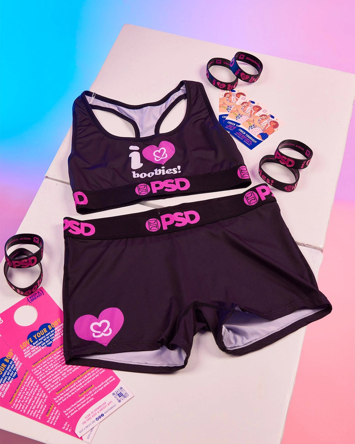 PSD Best Price | Keep A Breast - I Heart Boobies - Boy Short