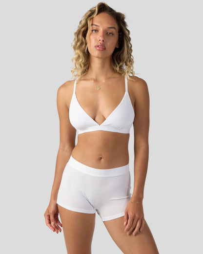 PSD New | Modal Solids - White - Triangle Bralette - Modal