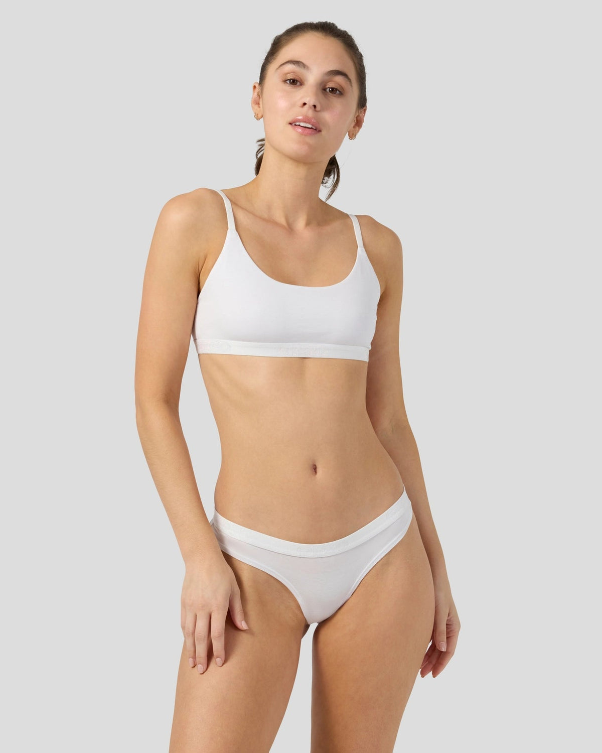 PSD Deals | Modal Solids - White - Thong - Modal