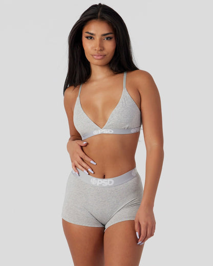 PSD Sale | Modal Solids - Athletic Grey - Triangle Bralette - Modal