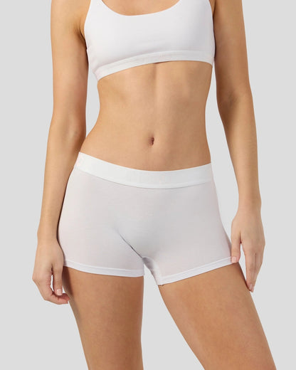 PSD Exclusive | Modal Solids - White - Boy Short - Modal