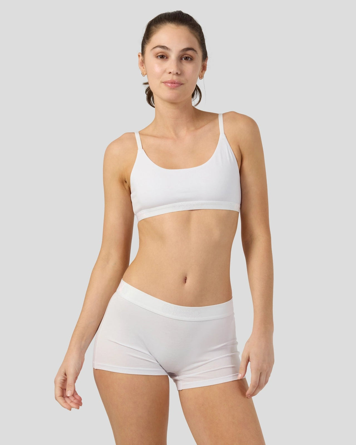 PSD Exclusive | Modal Solids - White - Boy Short - Modal
