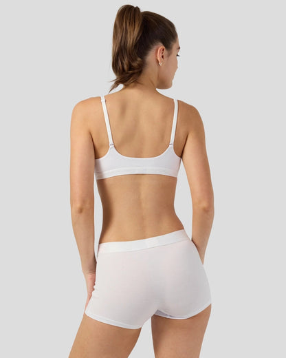 PSD Exclusive | Modal Solids - White - Boy Short - Modal