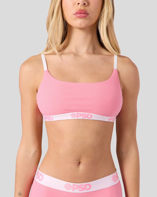 PSD Trusted | Ribbed - Baby Pink - Scoop Bralette - Ribbed