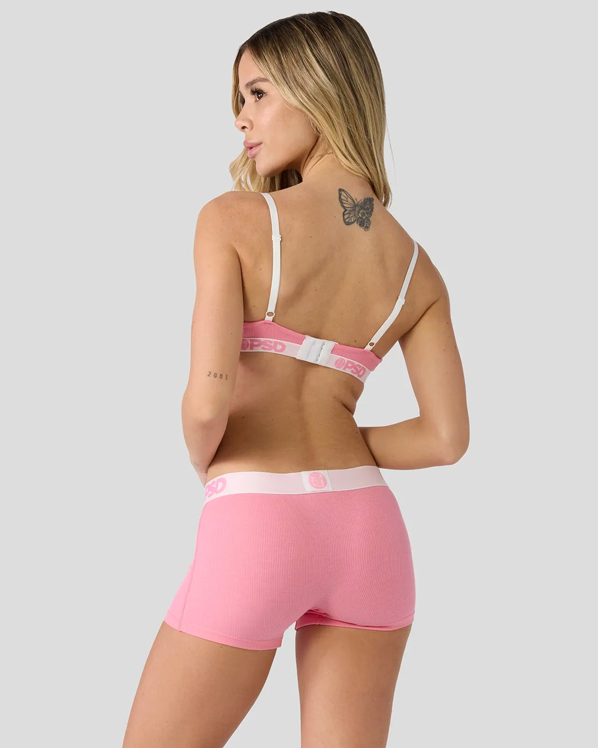 PSD Quality | Ribbed - Baby Pink - Triangle Bralette - Ribbed