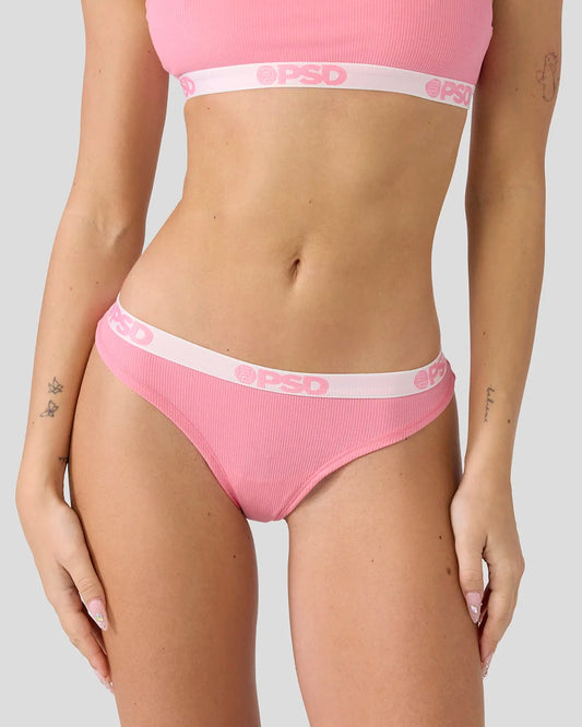 PSD Signature | Ribbed - Baby Pink - Thong - Ribbed