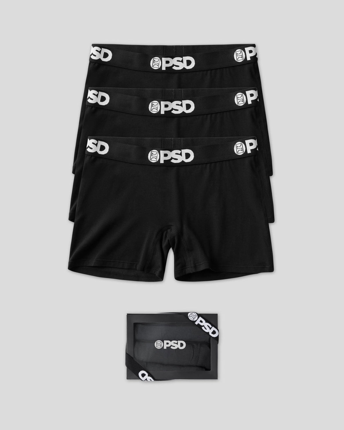PSD Discount | Modal 3 Pack - Black - Boy Short - Modal