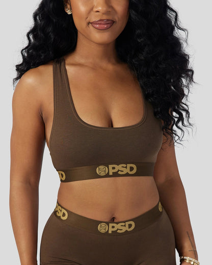 PSD Sale | Modal Solids - Cocoa - Sports Bra - Modal