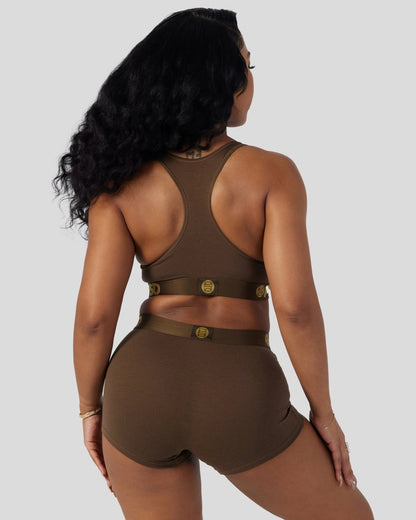 PSD Sale | Modal Solids - Cocoa - Sports Bra - Modal