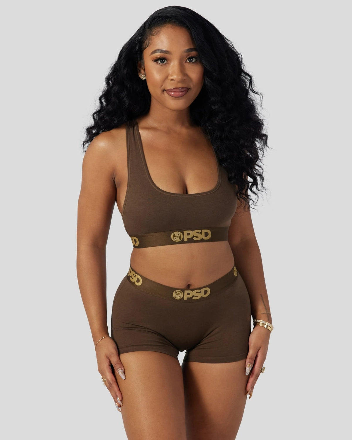 PSD Sale | Modal Solids - Cocoa - Sports Bra - Modal