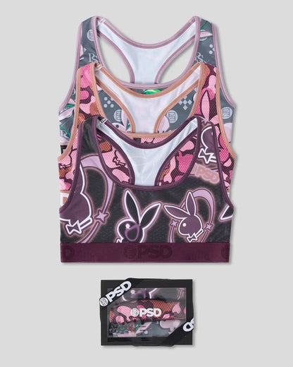 PSD Top Pick | 3 Pack - Playboy Tumble - Sports Bra
