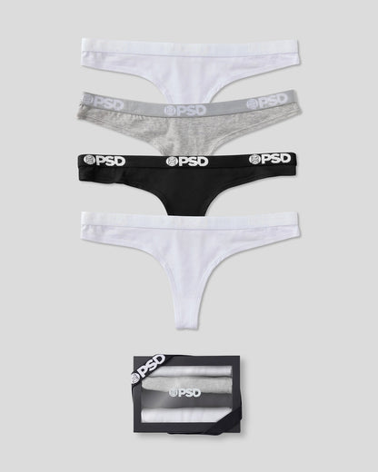 PSD Popular | Modal 4 Pack - Everyday Solids - Thong - Modal