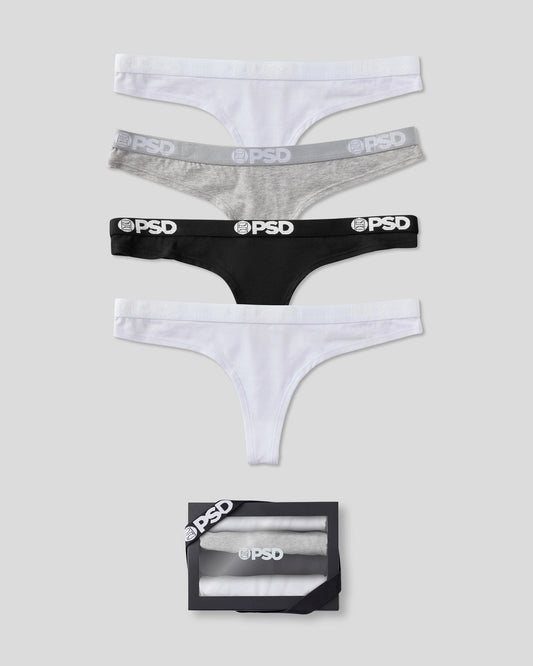 PSD Popular | Modal 4 Pack - Everyday Solids - Thong - Modal