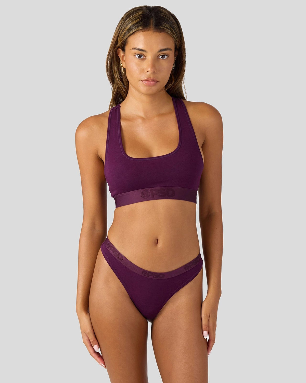 PSD Customer Favorite | Modal Solids - Plum - Thong - Modal