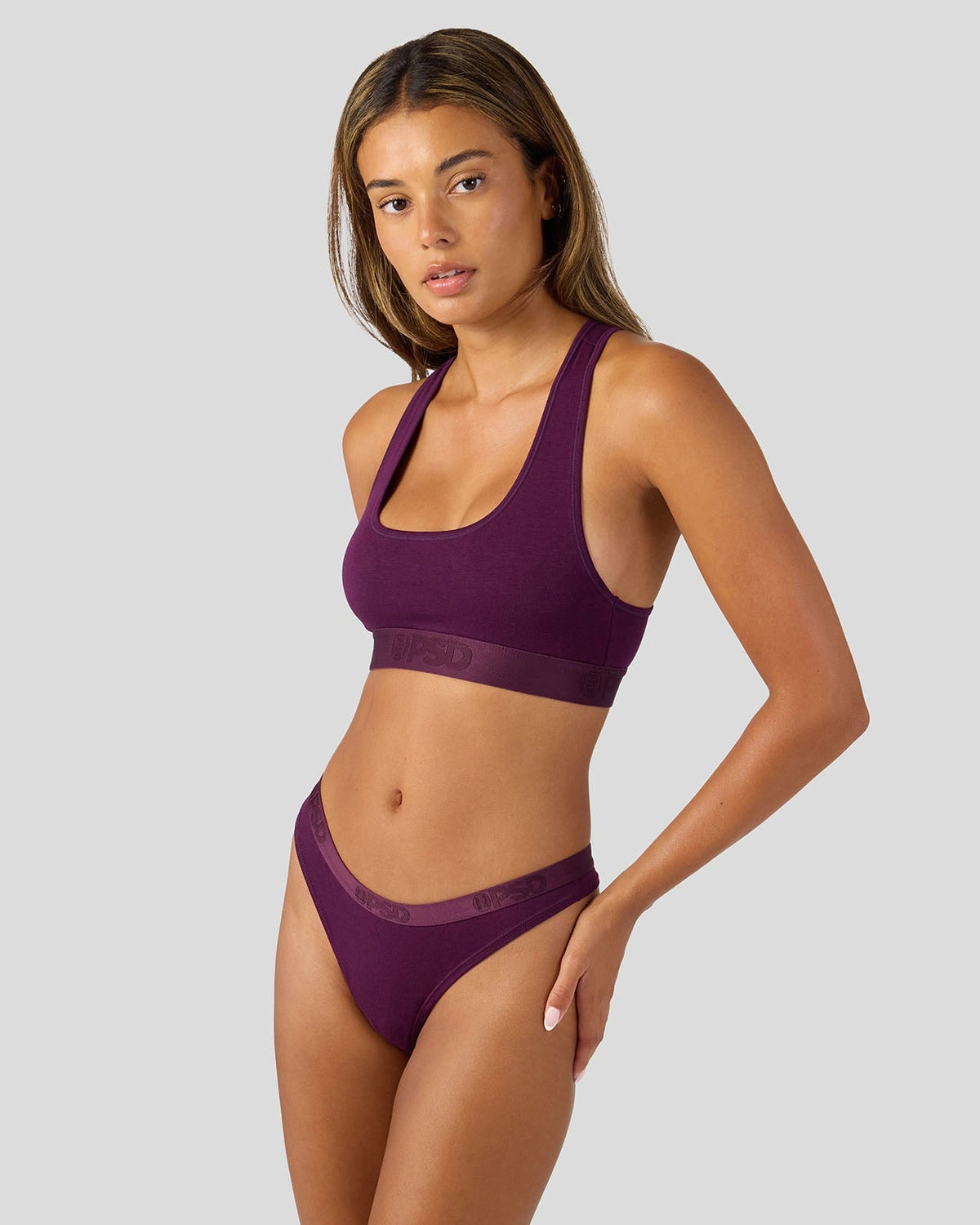 PSD Customer Favorite | Modal Solids - Plum - Thong - Modal