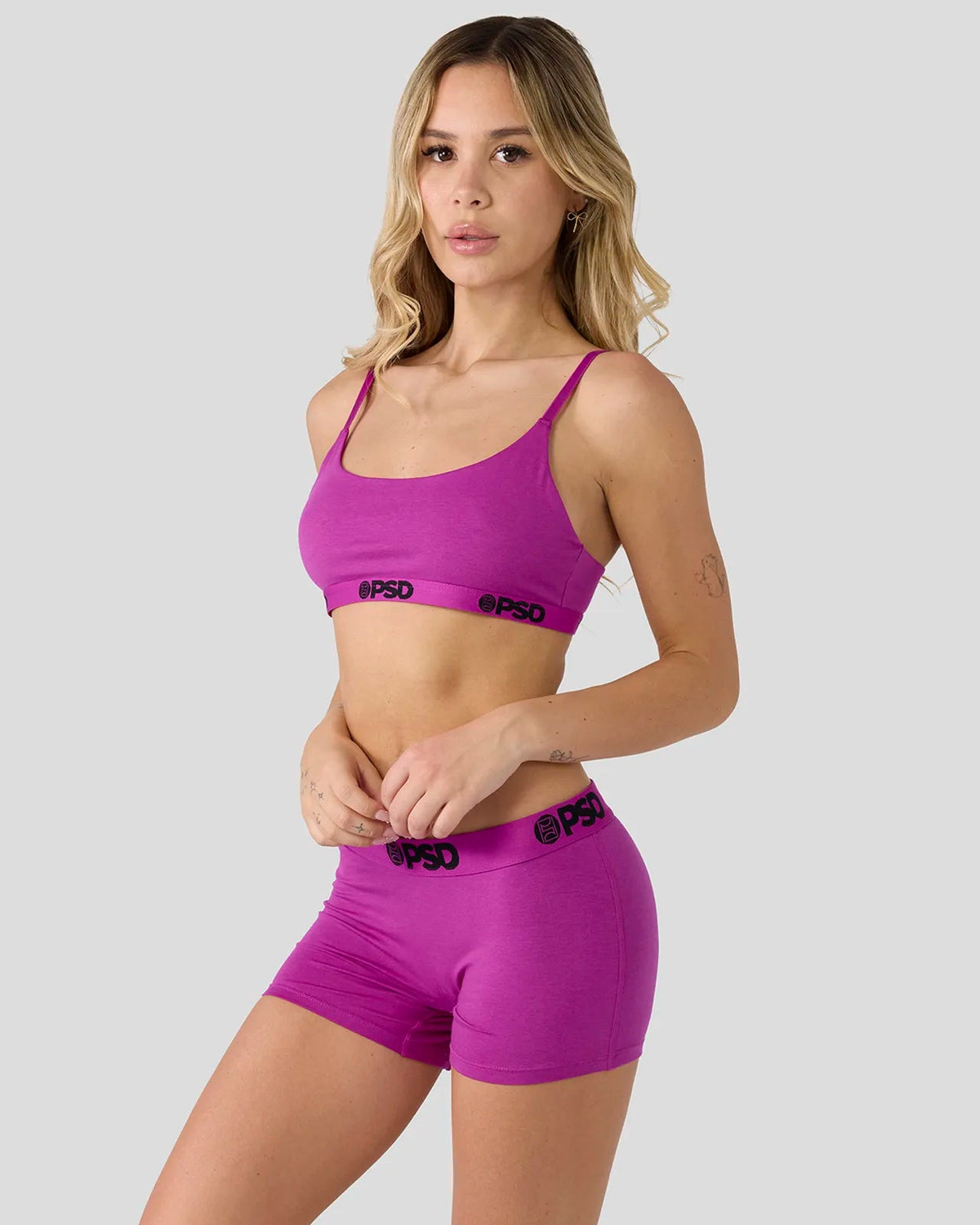 PSD Discount | Modal Solids - Electric Fuchsia - Scoop Bralette - Modal