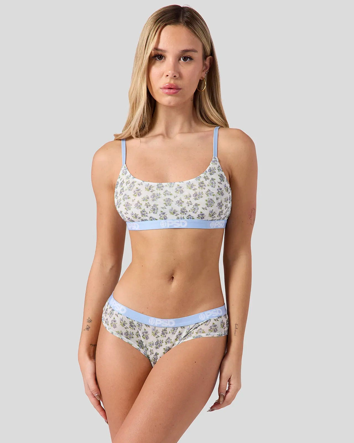 PSD Trusted | Mesh - Sky Blossom - Scoop Bralette - Mesh